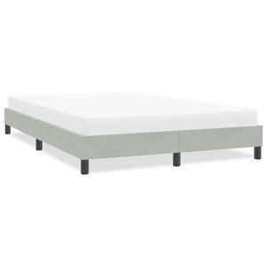 Bettgestell Samt Hellgrau 160x210 cm