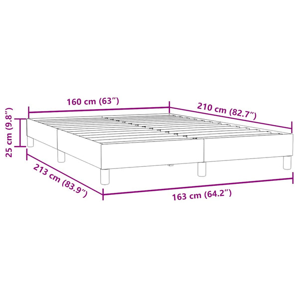 Bettgestell Schwarz Samt 160x210 cm