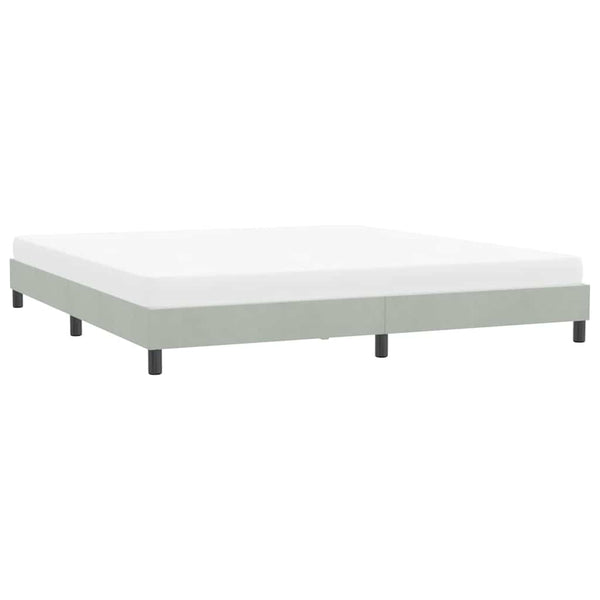 vidaXL Bed Frame without Mattress Light Gray 180x210 cm Velvet