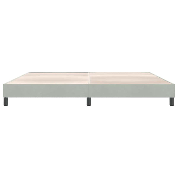 vidaXL Bed Frame without Mattress Light Gray 180x210 cm Velvet