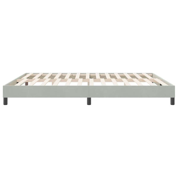 vidaXL Bed Frame without Mattress Light Gray 180x210 cm Velvet