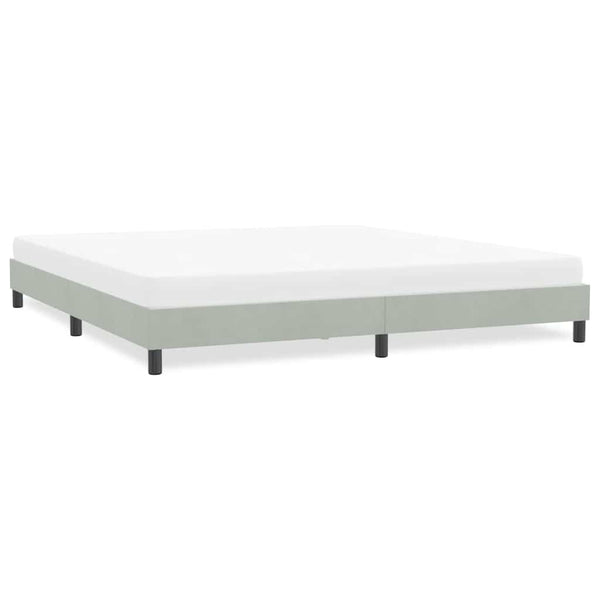 vidaXL Bed Frame without Mattress Light Gray 180x210 cm Velvet