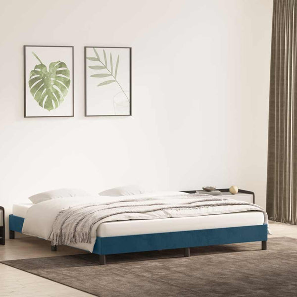Bettgestell Dunkelblau 180x210 cm Samt