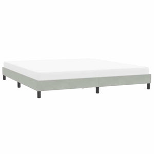 Bettgestell Samt Hellgrau 200x210 cm