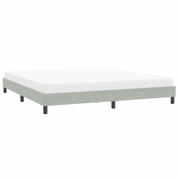 Bettgestell Samt Hellgrau 200x210 cm
