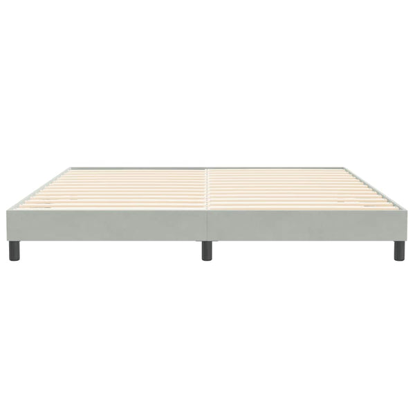 Bettgestell Samt Hellgrau 200x210 cm