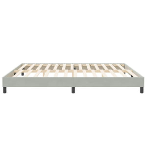 Bettgestell Samt Hellgrau 200x210 cm