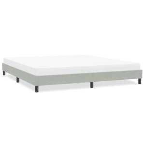 Bettgestell Samt Hellgrau 200x210 cm