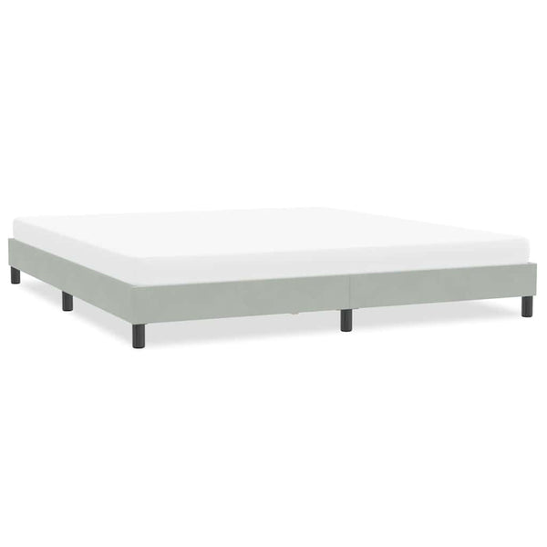 Bettgestell Samt Hellgrau 200x210 cm