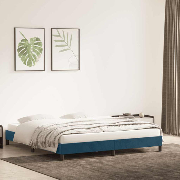 Bettgestell Dunkelblau 200x210 cm Samt
