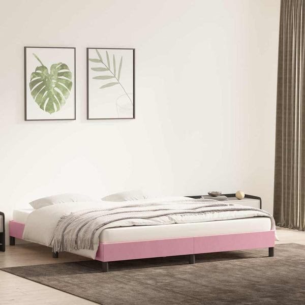 Rosa Samt Bettgestell 200x210 cm