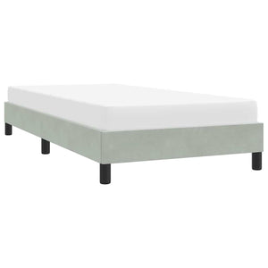 vidaXL Bed Frame without Mattress Light Grey 80x220 cm Velvet