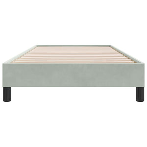 vidaXL Bed Frame without Mattress Light Grey 80x220 cm Velvet