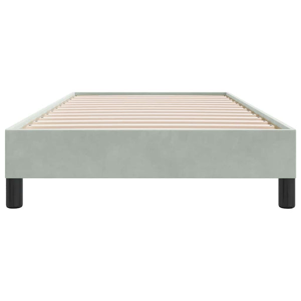 vidaXL Bed Frame without Mattress Light Grey 80x220 cm Velvet