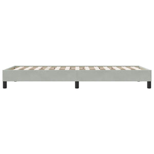 vidaXL Bed Frame without Mattress Light Grey 80x220 cm Velvet