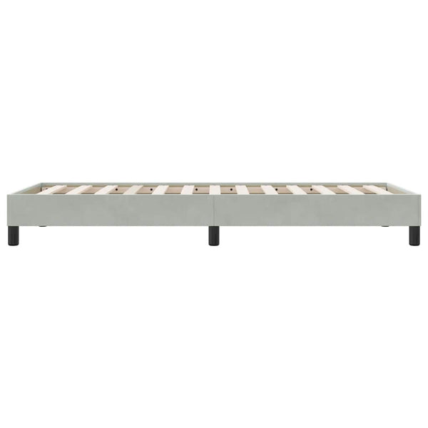 vidaXL Bed Frame without Mattress Light Grey 80x220 cm Velvet