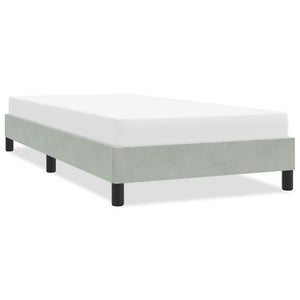 vidaXL Bed Frame without Mattress Light Grey 80x220 cm Velvet