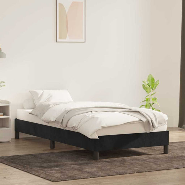 Bettgestell Samt Schwarz 80x220 cm