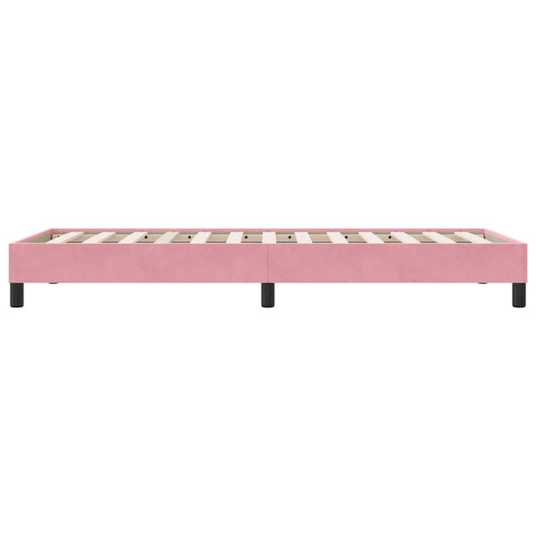 Rosa Samt Bettgestell 80x220 cm