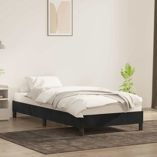 Bettgestell Schwarz Samt 90x220 cm