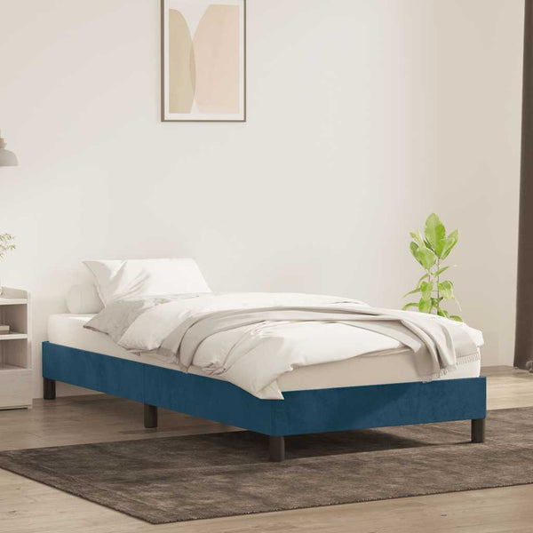 Bettgestell Dunkelblau 90x220 cm Samt