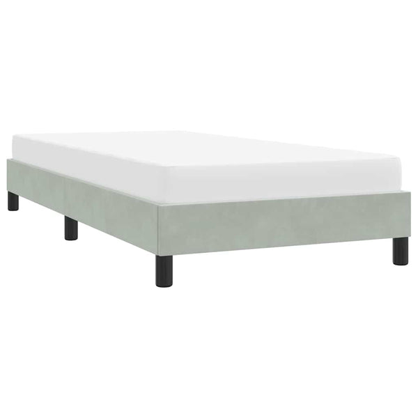 Bettgestell 100x220 cm Hellgrau Samt