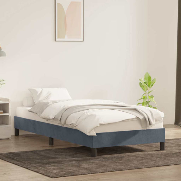Bettgestell Dunkelgrau Samt 100x220 cm