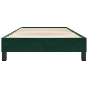 Dunkelgrünes Samt Bettgestell 100x220 cm