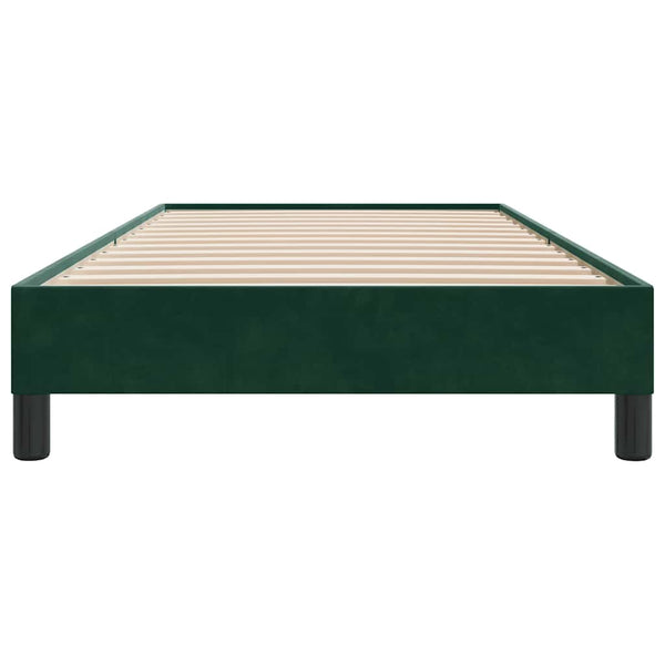 Dunkelgrünes Samt Bettgestell 100x220 cm