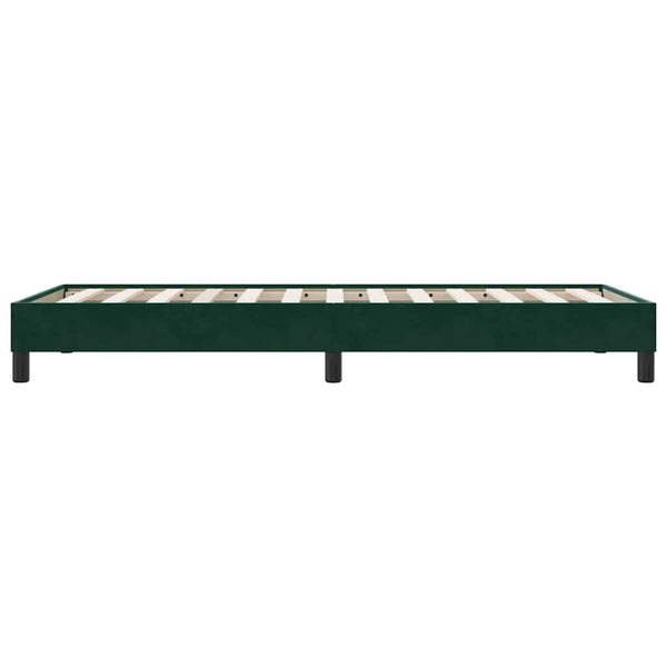 Dunkelgrünes Samt Bettgestell 100x220 cm