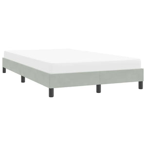 Bettgestell 120x220 cm Hellgrau Samt