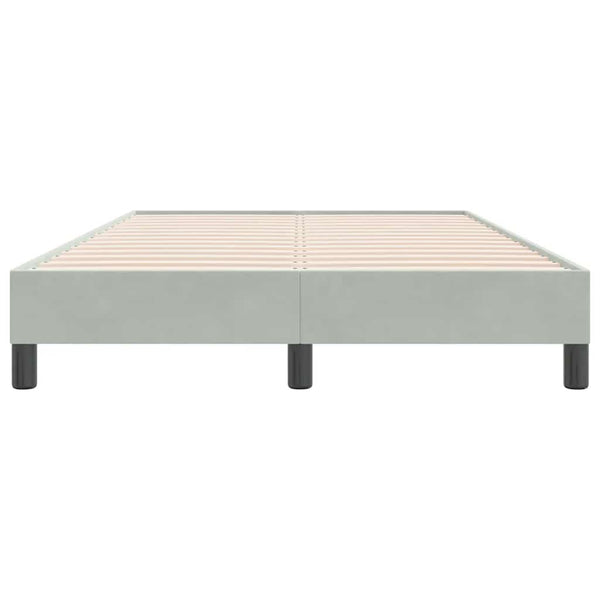 Bettgestell 120x220 cm Hellgrau Samt