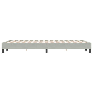 Bettgestell 120x220 cm Hellgrau Samt