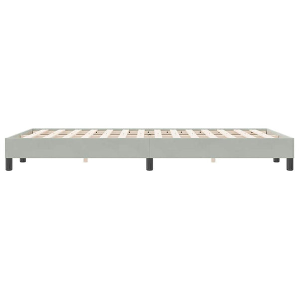 Bettgestell 120x220 cm Hellgrau Samt
