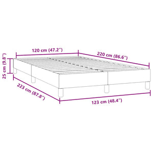 Bettgestell 120x220 cm Hellgrau Samt