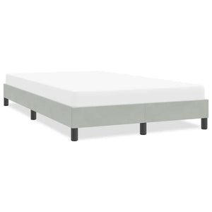 Bettgestell 120x220 cm Hellgrau Samt
