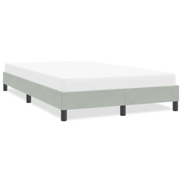 Bettgestell 120x220 cm Hellgrau Samt