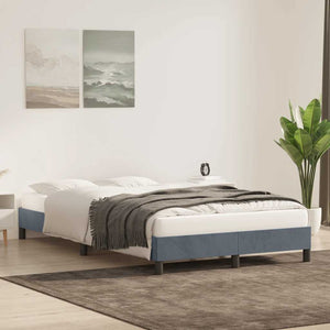 Bettgestell Dunkelgrau 120x220 cm Samt