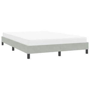 vidaXL Bed Frame without Mattress Light Grey 140x220 cm Velvet