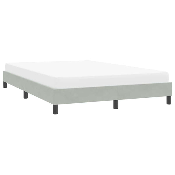 vidaXL Bed Frame without Mattress Light Grey 140x220 cm Velvet