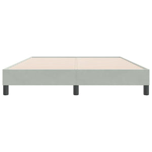 vidaXL Bed Frame without Mattress Light Grey 140x220 cm Velvet