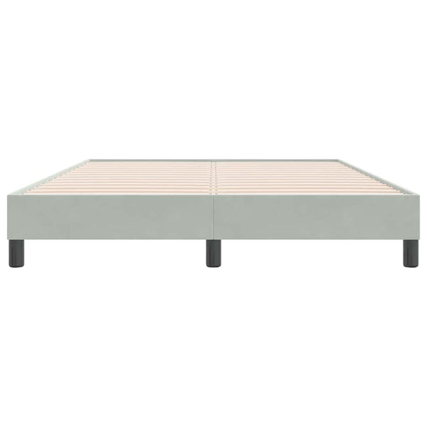 vidaXL Bed Frame without Mattress Light Grey 140x220 cm Velvet