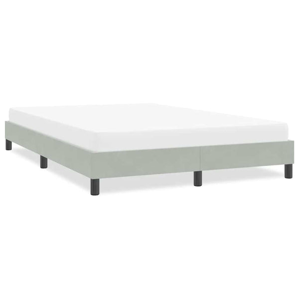 vidaXL Bed Frame without Mattress Light Grey 140x220 cm Velvet