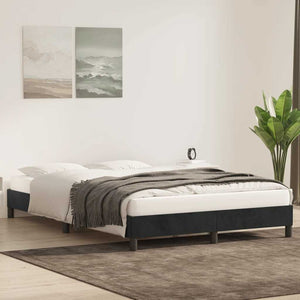 Bettgestell Schwarz Samt 140x220 cm