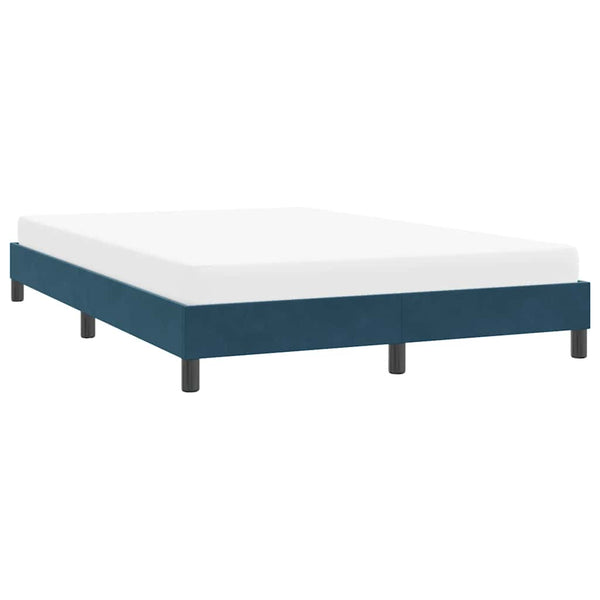 Dunkelblaues Samt Bettgestell 140x220 cm