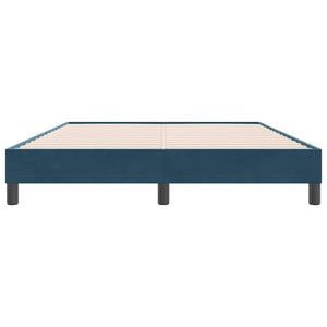 Dunkelblaues Samt Bettgestell 140x220 cm