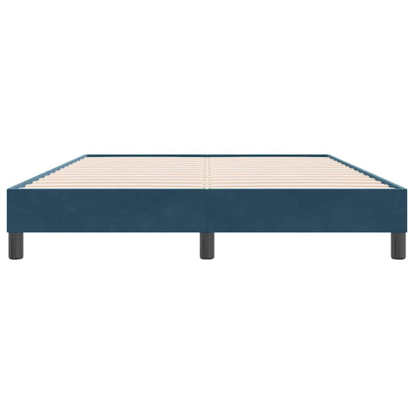 Dunkelblaues Samt Bettgestell 140x220 cm