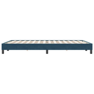 Dunkelblaues Samt Bettgestell 140x220 cm
