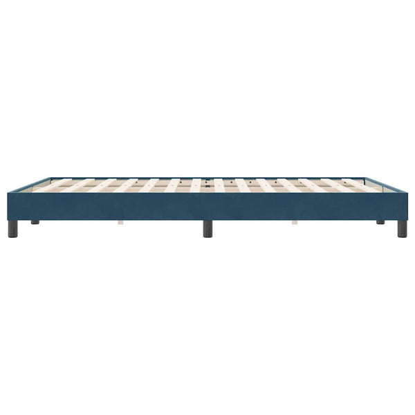 Dunkelblaues Samt Bettgestell 140x220 cm