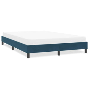 Dunkelblaues Samt Bettgestell 140x220 cm